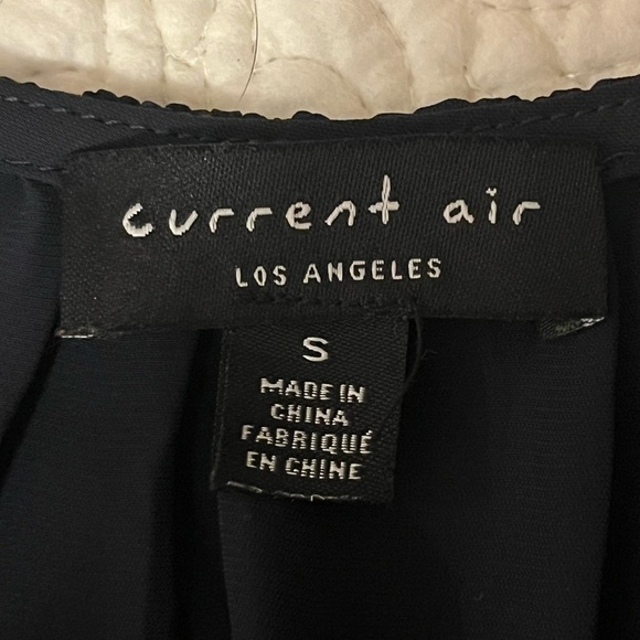 Anthropologie Current Air V Neck Midi Dress, Shirt Hem, Pleated sleeve, Small - Picture 5 of 7